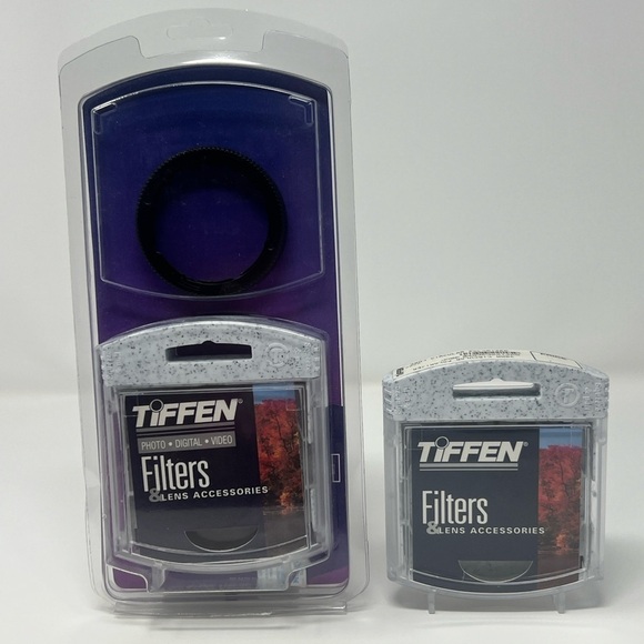 Tiffen 58mm Twin Pack Camera Lens Filter Kit & 30MM Circular Polarizing Filter - Picture 1 of 7